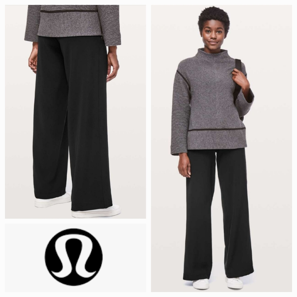lululemon athletica Wide Leg Pants in Black